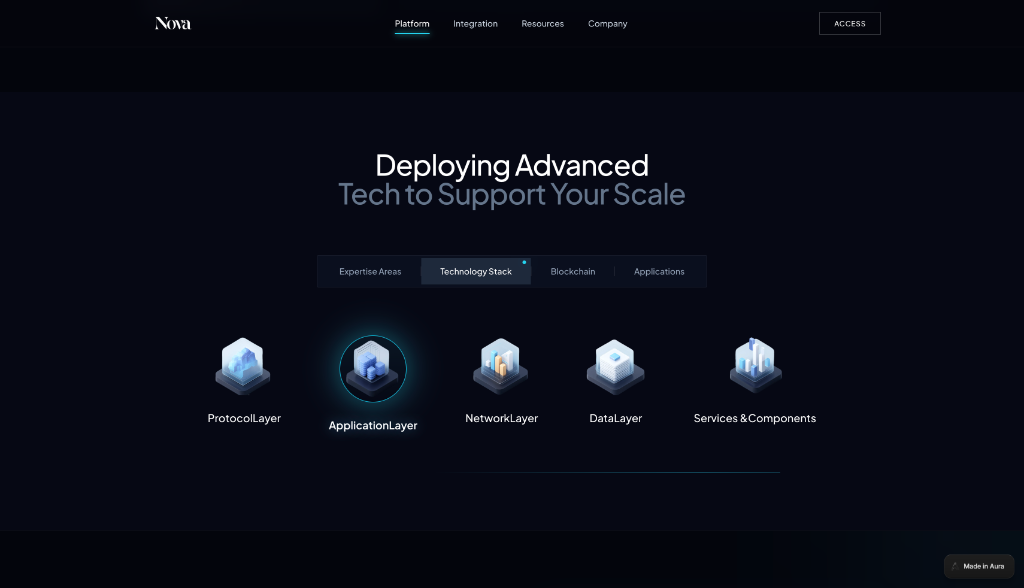 Software platform interface visual